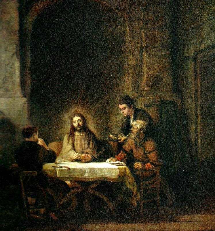 REMBRANDT Harmenszoon van Rijn kristus i emmaus Sweden oil painting art